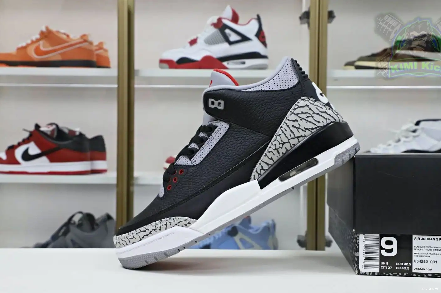 2018（854262-001）  Jordan blackcement retro 3 Air Kimikick Jordan 0328
